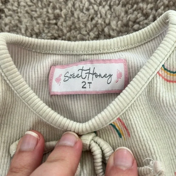 SweetHoney Toddler Neutral Rainbow Two Piece Set - Picture 2 of 5